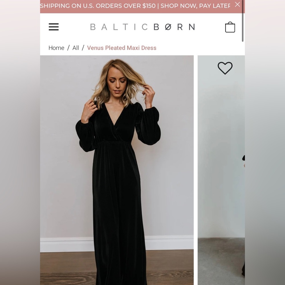 Baltic Born Venus Pleated Maxi Dress